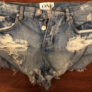 One teaspoon denim cutoff shorts size 24